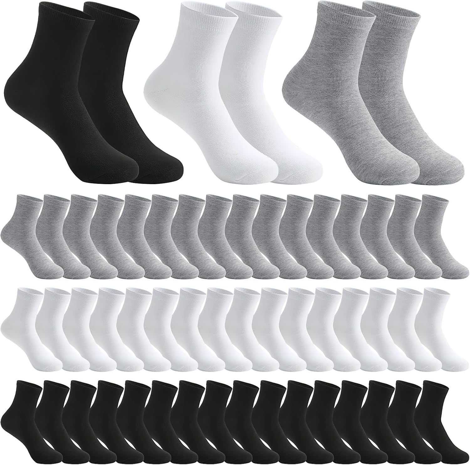 Socken — für Damen, für Herren, halbhoch, atmungsaktiv, grau