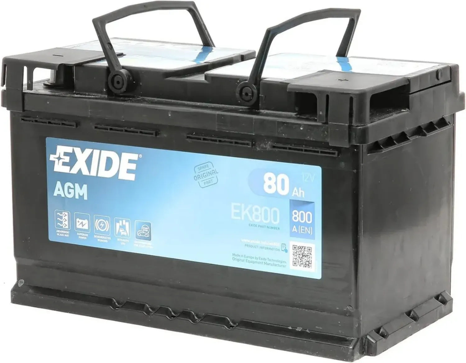 Exide AGM Autobatterie 80Ah für Start-Stopp-Fahrzeuge